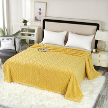 Lightweight Fluffy 3D Jacquard Weave Texture Blanket