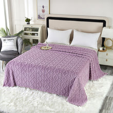 Lightweight Fluffy 3D Jacquard Weave Texture Blanket