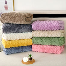 Lightweight Fluffy 3D Jacquard Weave Texture Blanket