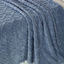 Lightweight Fluffy 3D Jacquard Weave Texture Blanket