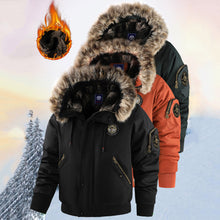 Relaxed Fit Hooded Zipper Coat Men's Bomber Jacket