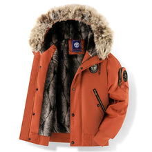 Relaxed Fit Hooded Zipper Coat Men's Bomber Jacket