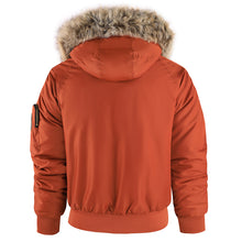 Relaxed Fit Hooded Zipper Coat Men's Bomber Jacket