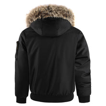 Relaxed Fit Hooded Zipper Coat Men's Bomber Jacket