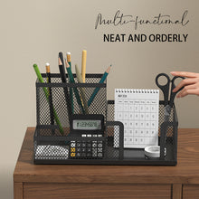 Mesh Desk Organizer Office Supplies Caddy with Pencil Holder and Storage Baskets