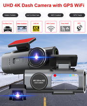 4K UHD Recording Car Camera DVR Night Vision Video Recorder
