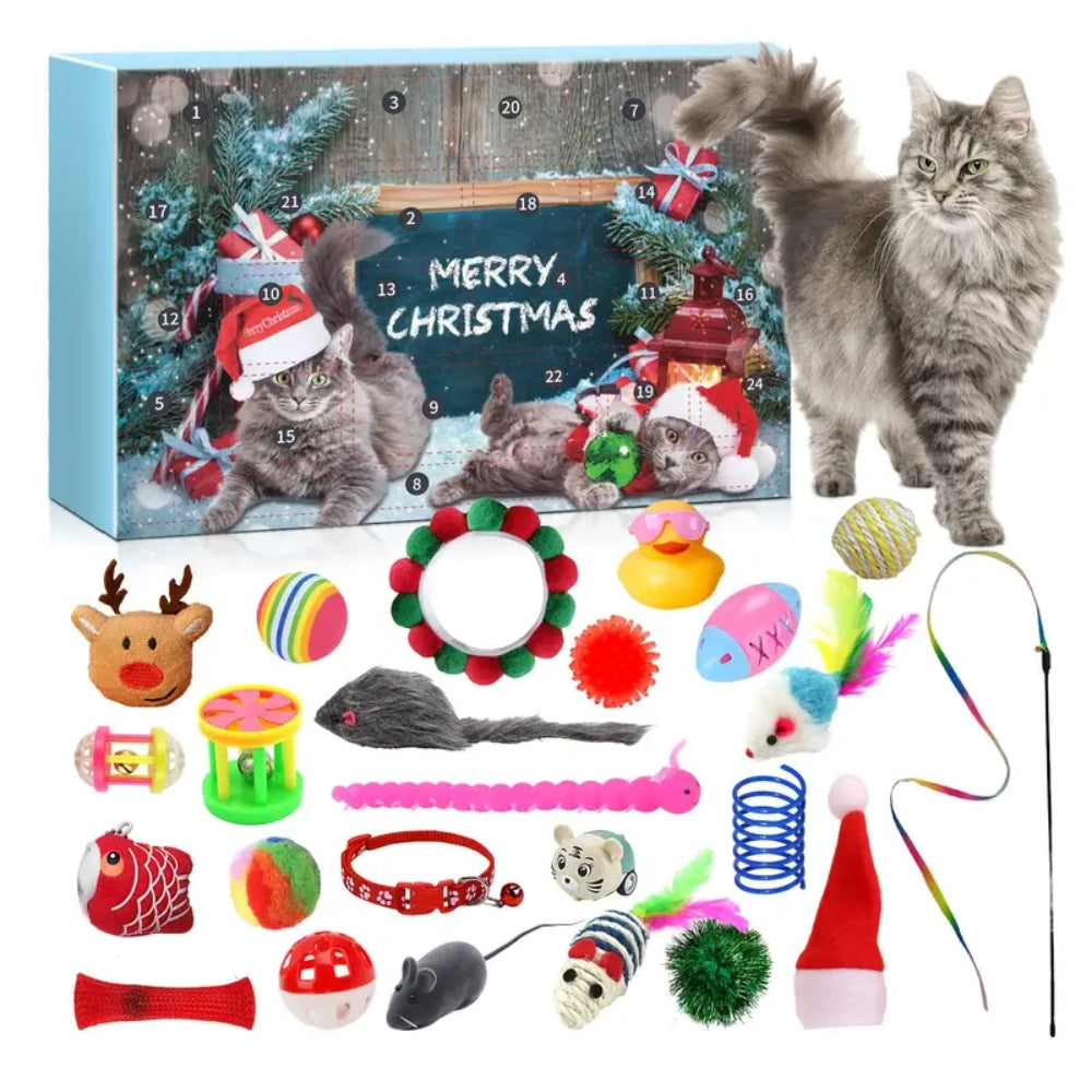 2025 Christmas Advent Calendar Cat Toys 24-Day Countdown Blind Box