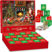 2025 Christmas Advent Calendar 24-Day Countdown Jigsaw Puzzle Set