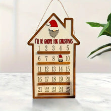 Christmas Wooden Advent Calendar Hanging Ornament 25 Days Countdown