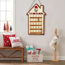 Christmas Wooden Advent Calendar Hanging Ornament 25 Days Countdown