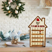 Christmas Wooden Advent Calendar Hanging Ornament 25 Days Countdown