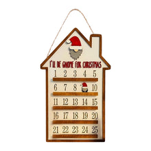 Christmas Wooden Advent Calendar Hanging Ornament 25 Days Countdown
