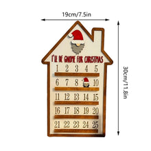 Christmas Wooden Advent Calendar Hanging Ornament 25 Days Countdown