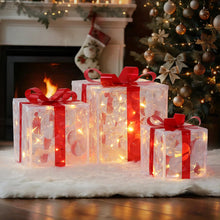 3pcs Light Up Christmas Boxes