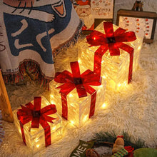 3pcs Light Up Christmas Boxes