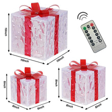 3pcs Light Up Christmas Boxes