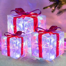 3pcs Light Up Christmas Boxes