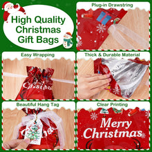 60pcs Christmas Drawstring Gift Bags