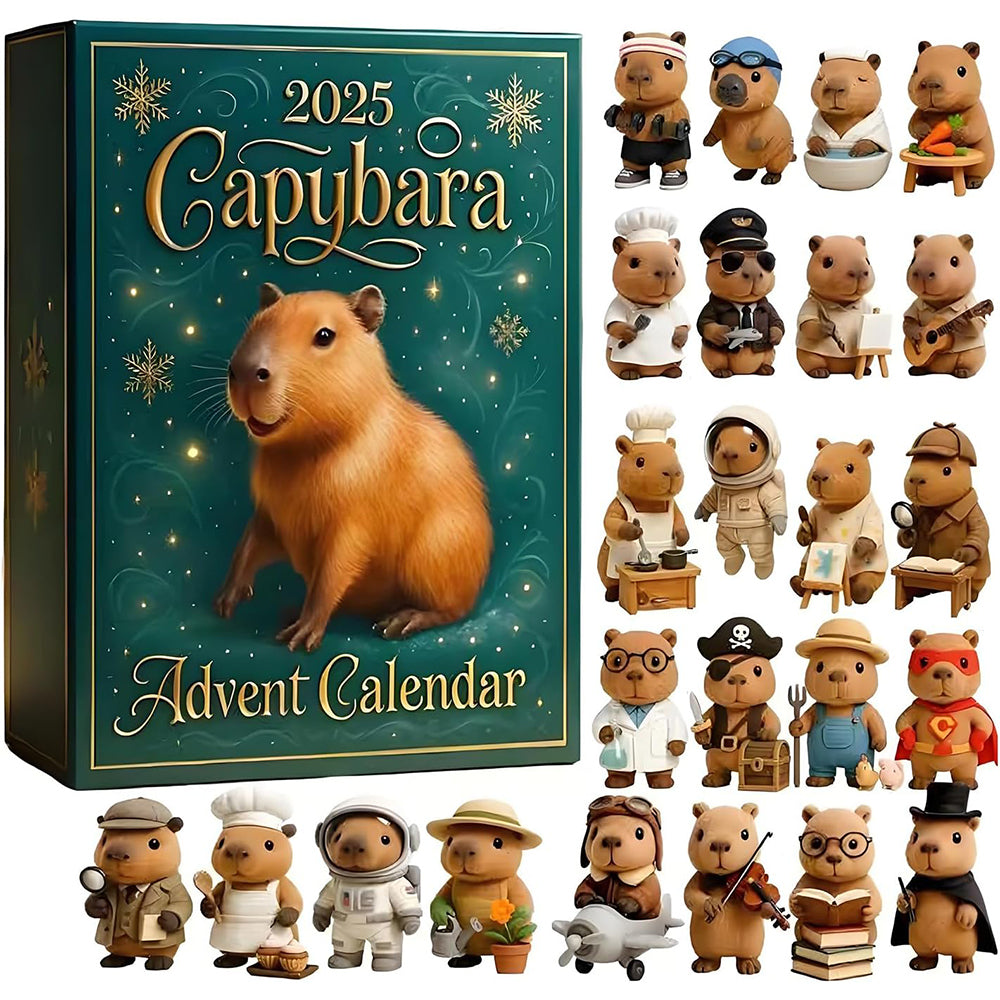 2025 Capybara Advent Calendars 24 Days Christmas Ornament Countdown Calendar