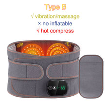 Back Protector Vibration Inflatable Heating Waist Massager Belts
