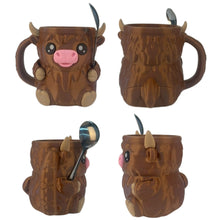 3D Printed Highland Cow Ice Pint Holder Dessert Cup