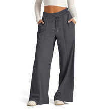 All-Season Loose-Fit Pants Women's Wide-Leg Trousers with Elastic Waist & Belt