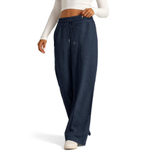 All-Season Loose-Fit Pants Women's Wide-Leg Trousers with Elastic Waist & Belt