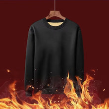 Men's Winter Solid Color Warm Round Neck Long-sleeved Thermal Underwear