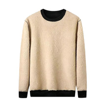 Men's Winter Solid Color Warm Round Neck Long-sleeved Thermal Underwear