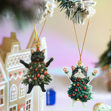 Christmas Ornament 2D Cat Acrylic Hanging Decoration