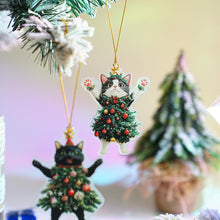 Christmas Ornament 2D Cat Acrylic Hanging Decoration