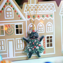 Christmas Ornament 2D Cat Acrylic Hanging Decoration