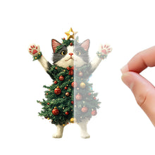 Christmas Ornament 2D Cat Acrylic Hanging Decoration