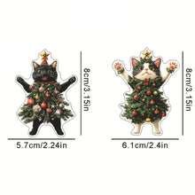 Christmas Ornament 2D Cat Acrylic Hanging Decoration
