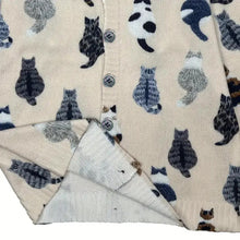 Women's Casual Knitted Cat Print Button Front Cardigan Sweater