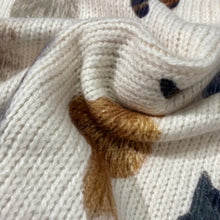 Women's Casual Knitted Cat Print Button Front Cardigan Sweater
