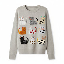 Women's Trendy Autumn Winter Animal Print Knit Pullover Top