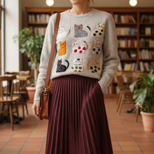 Women's Trendy Autumn Winter Animal Print Knit Pullover Top