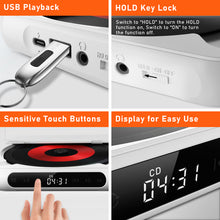 Portable Bluetooth Speaker LED Stereo CD Player