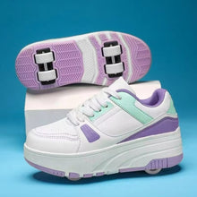 Kids Roller Skate Shoes with Detachable Front and Back Wheels