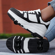 Kids Roller Skate Shoes with Detachable Front and Back Wheels