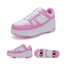 Kids Roller Skate Shoes with Detachable Front and Back Wheels