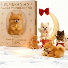 24 Piece Cute Pomeranian Dog Advent Calendar Ornaments