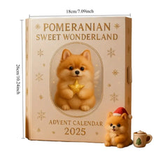 24 Piece Cute Pomeranian Dog Advent Calendar Ornaments