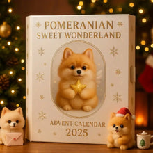 24 Piece Cute Pomeranian Dog Advent Calendar Ornaments