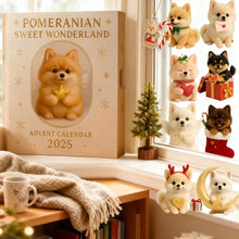 24 Piece Cute Pomeranian Dog Advent Calendar Ornaments
