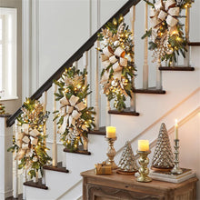 1, 2, 3pcs Christmas Staircase Garland Plastic Artificial Winter Wreath