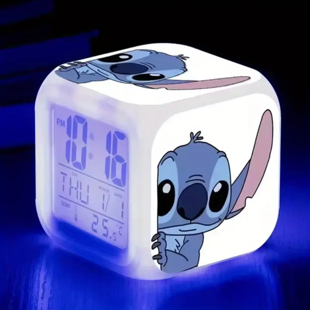 Color Changing Night Light Stitch Alarm Clock
