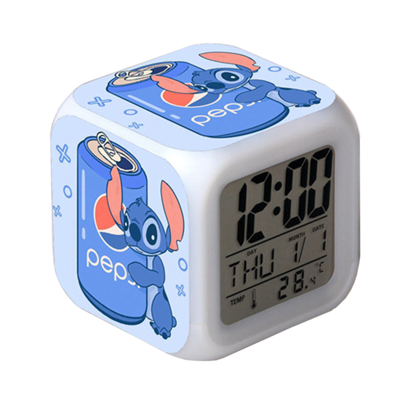 Color Changing Night Light Stitch Alarm Clock