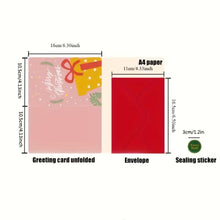 3D Pop Up Christmas Cards with Envelopes and Seal Stickers